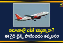 AP Domestic Flight Services, AP Govt Releases Guidelines, AP Resumption of Domestic Flight Services, Corona Outbreak, Domestic Flight Services, Guidelines over Resumption of Domestic Flight Services, Resumption of Domestic Flight Services