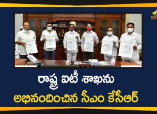 #KCR, CM KCR Congratulated State IT Department, Growth in IT Exports, KCR Congratulated State IT Department for Impressive Growth, KCR Praises KTR, KTR, Telangana CM KCR, Telangana Growth in IT Exports, Telangana IT Department, Telangana IT Minister KTR, Telangana News, Telangana News Updates