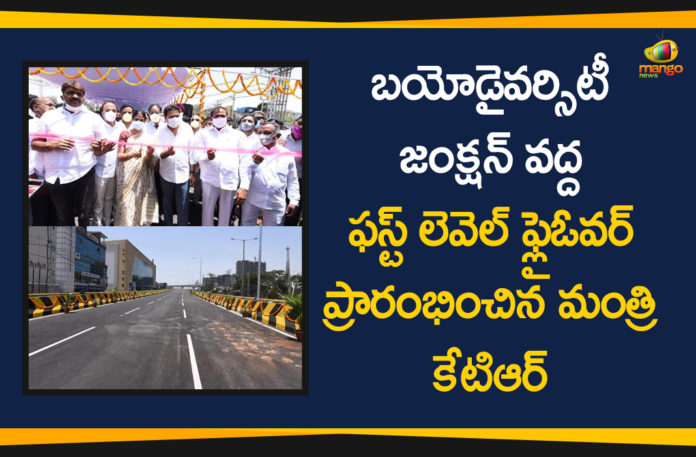 Minister KTR Inaugurated First Level Flyover at Biodiversity Junction in Hyderabad