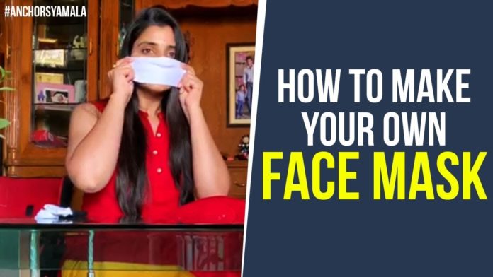 Anchor Syamala, Anchor Syamala Latest Video, Anchor Syamala Latest Videos, Anchor Syamala New Video, Anchor Syamala Videos, DIY Face Mask Sewing Tutorial, How To Make Your Own Face Mask At Home