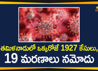 Tamil Nadu Reports 1927 New Covid-19 Cases, 19 Deaths Today