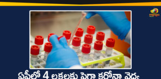 4 Lakh Plus Samples Tested till Now In Andhra Pradesh, Andhra Pradesh, AP Corona Cases, AP Corona Positive Cases, ap corona tests, AP Coronavirus, AP COVID 19 Cases, Corona Outbreak, corona tests in ap, Coronavirus, Coronavirus Breaking News, COVID-19, India COVID 19 Cases, Total Corona Cases In AP, Total COVID 19 Cases