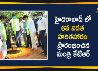 6th Phase Haritha Haram, 6th Phase Haritha Haram Program in Sanath Nagar, 6th Phase Haritha Haram Programme, Haritha Haram, Haritha Haram Program, Haritha Haram Program in Telangana, Haritha Haram Programme, Minister Talasani, Ministers KTR, Sanath Nagar Haritha Haram Programme