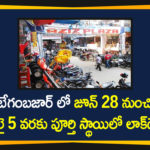 Begum Bazar Lockdown, Begum Bazar Lockdown News, COVID 19 Telangana, General Bazar, General Bazar Bandh, Hyderabad, Hyderabad Begum Bazar, Hyderabad Begum Bazar Lockdown, Secunderabad Coronavirus, Secunderabad Lockdown, Telangana Coronavirus News