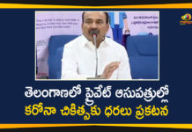 Coronavirus Tests, coronavirus tests and treatment, coronavirus tests in telangana, COVID-19, Covid-19 Tests In Private Hospitals, Prices For Corona Treatment, Prices For Corona Treatment and Tests in Private Hospitals, Prices For Corona Treatment in Private Hospitals, Telangana Coronavirus, Telangana Goverment, Telangana Govt decided Prices For Corona Treatment