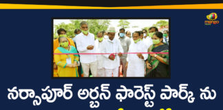 #KCR, 6th Phase Haritha Haram, 6th Phase Haritha Haram Programme, Haritha Haram, Haritha Haram Program, Haritha Haram Program in Telangana, Haritha Haram Programme, KCR Inaugurated Narsapur Urban Forest Park, KCR Started 6th Phase Haritha Haram, Narsapur Urban Forest Park, Telangana CM KCR, Telanganaku Haritha Haram Programme