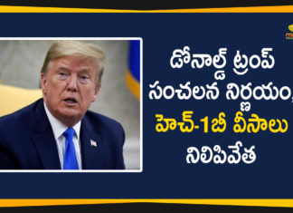 America President Donald Trump, Donald Trump, Donald Trump Signs Executive Order to Suspend H-1B Visas, Donald Trump Signs to Suspend H-1B Visas, Donald Trump Suspend H-1B Visas, H-1B Visas, H-1B Visas Suspension, US President Donald Trump