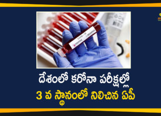 Andhra Pradesh, Andhra Pradesh Coronavirus Testing, Andhra Pradesh Stands at Number 3, Andhra Pradesh Stands at Number 3 In Coronavirus Testing, AP Corona Positive Cases, AP Coronavirus, AP Coronavirus Testing Laboratories, AP COVID 19 Cases, AP Total Positive Cases, Coronavirus testing