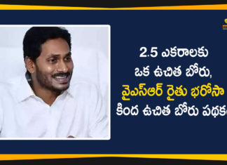 AP Free Borewell Scheme, AP Govt Announces Free Borewell Scheme, AP Govt Announces Free Borewell Scheme to Farmers, Free Borewell Scheme In AP, Free Borewell Scheme to Farmers Under Rythu Bharosa, Rythu Bharosa, YSR Rythu Bharosa Centers, YSR Rythu Bharosa Scheme