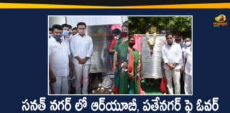 Minister KTR, Talasani Srinivas Laid Foundation Stone for Railway Under Bridge at Sanath Nagar