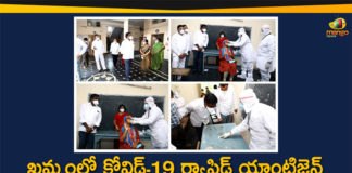 Khammam, Minister Puvvada Ajay, Minister Puvvada Ajay Kumar Launches Rapid Antigen Test Center in Khammam, Rapid Antigen Test Center, Rapid Antigen Test Center in Khammam, telangana, Telangana Coronavirus, Telangana Minister Puvvada Ajay