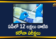 ఏపీలో 12 లక్షలు దాటిన కరోనా పరీక్షలు Andhra Pradesh, ap corona tests, AP Coronavirus, AP COVID 19 Cases, AP Total Positive Cases, Corona Tests Crosses 12 Lakhs, Corona Tests Crosses 12 Lakhs In AP, corona tests in ap, Coronavirus, Coronavirus Latest News, COVID-19, Covid-19 in AP