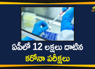 Andhra Pradesh, ap corona tests, AP Coronavirus, AP COVID 19 Cases, AP Total Positive Cases, Corona Tests Crosses 12 Lakhs, Corona Tests Crosses 12 Lakhs In AP, corona tests in ap, Coronavirus, Coronavirus Latest News, COVID-19, Covid-19 in AP