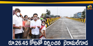 Bairamalguda, Bairamalguda flyover, Bairamalguda Right Side Flyover, Hyderabad, KT Rama Rao to inaugurate Bairamalguda flyover, KTR, KTR Inaugurated Bairamalguda Right Side Flyover, Minister KTR, Telangana Minister inaugurates Bairamalguda flyover