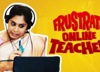 frustrated woman as frustrated online teacher,latest telugu web series,khelpedia,frustrated woman,teacher,students,schools,online classes,online education,education,school,lockdown,pandemic,telugu comedy videos,frustrated woman new episode,comedy videos 2020,funny telugu videos 2020,latest telugu comedy videos 2020,frustrated woman sunaina,online teacher,teachers,New episode of frustrated woman,new comedy videos 2020,quarantine,frustrated woman videos