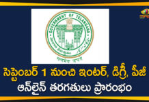 Intermediate Online Classes, Online Classes For Inter Degree PG Students, Online Classes For Intermediate Students, Online Classes for Students, Online classes for Telangana government schools, Online Classes in Telangana, telangana, Telangana Online Classes