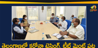 Central Team, Central Team met Minister Eatala Rajender, Central Team met Minister Eatala Rajender to Discuss Corona Situation in State, Corona Situation, CS Somesh Kumar to Discuss Corona Situation, Eatala Rajender, Minister Eatala Rajender