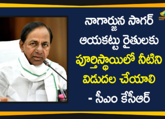 Ayacut Farmers, CM KCR, CM KCR has Instructed Irrigation Dept Officials, CM KCR has Instructed Irrigation Dept Officials to Release Water to Nagarjuna Sagar, Irrigation Department, Nagarjuna Sagar, Nagarjuna Sagar Ayacut Farmers, Telangana CM KCR, Telangana Irrigation Department