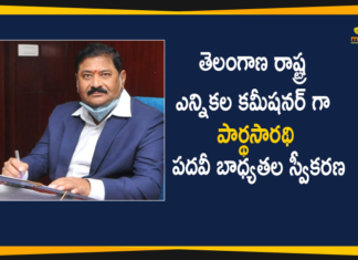 Retired IAS Parthasarathi Takes Charge as Telangana State Election Commissioner