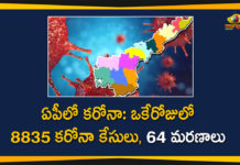 ఏపీలో కొత్తగా 8835 కరోనా పాజిటివ్ కేసులు, 64 మరణాలు నమోదు Andhra Pradesh, Andhra Pradesh COVID-19 Daily Bulletin, Andhra Pradesh Department of Health, ap coronavirus cases today, ap coronavirus cases total, ap coronavirus updates district wise, AP COVID 19 Cases, AP Total Positive Cases, COVID-19, COVID-19 Daily Bulletin, Total Corona Cases In AP