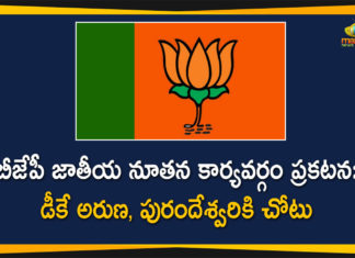 BJP announces new central team, BJP new central team, BJP President JP Nadda, BJP President JP Nadda Announces New Central Team, BJP President JP Nadda announces new team, DK Aruna, JP Nadda Announces New Central Team, Purandeswari