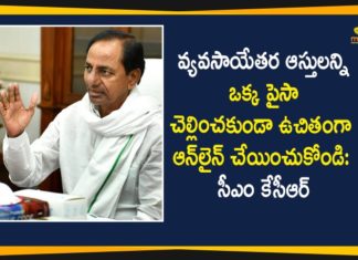 CM KCR Urged People to Get Mutations Done Online, KCR announces measures for land protection, Maroon-colored pattadar passbooks, Mutations Done Online for Free of Cost for Non-agriculture Properties, non agricultural land, Non-agriculture Properties, Online land mutation will be free of cost, Telangana CM instructs officials to register properties