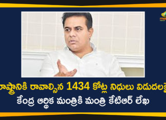 KTR Request Release of Pending Grants to ULBs, KTR urges Sitharaman to release pending dues, Minister for IT, Minister KTR, Minister KTR Letter to Union Finance Minister, Minister KTR Wrote a Letter to Union Finance Minister, Pending Grants to ULBs, telangana, Telangana News