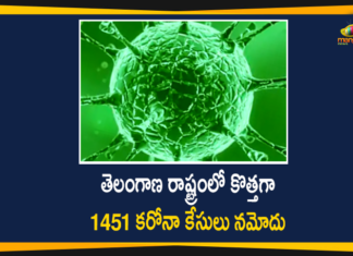 Telangana Records 1451 New Covid-19 Cases, and 9 Deaths on October 16