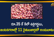 జంట నగరాల్లోని 11 రైతు బజార్లలో రూ.35 కే కిలో ఉల్లిగడ్డలు: మంత్రి నిరంజన్ రెడ్డి Agriculture Minister Niranjan Reddy Says Onions Will Sell on Subsidy in Rythu Bazaars