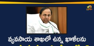 Agriculture Department Telangana, Agriculture Jobs, Agriculture Vacancies, CM KCR Directed Officials to Immediately Fill the Vacancies in Agriculture, KCR Says Fill the Vacancies in Agriculture, Telangana CM KCR, Vacancies in Agriculture Department, Vacancies in Agriculture Department In Telangana
