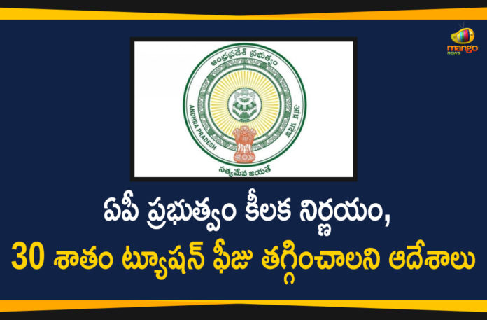 Andhra Pradesh government orders reduction in tuition fee, AP Govt Orders Private Institutions to Cut Tuition Fee, AP reduction in tuition fee, ap tuition fee reduce, GO 46 Orders for Collecting Tuition Fees, Government directs private schools to cut tuition fee, Private Institutions to Cut Tuition Fee, school fees, school fees reduction in ap, State Govt orders reduction in school tuition fee