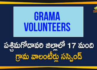 17 Village Volunteers Suspended, 17 Village Volunteers Suspended in West Godavari, AP YSR Cheyutha Scheme, Village Volunteers Suspended in West Godavari District, West Godavari District, YSR Cheyutha Scheme, YSR Cheyutha Scheme In West Godavari District, YSR Cheyutha Scheme News, YSR Cheyutha Scheme Updates