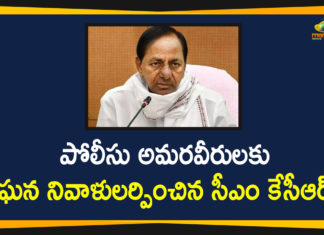 CM KCR, CM KCR Paid Rich Homage to Police Personnel, CM KCR Paid Rich Homage to Police Personnel who were Martyred, CM KCR Pays Tribute to Police Martyrs, Homage to Police Personnel who were Martyred while Discharging their Duties, KCR pays rich homage to police martyrs, KCR pays rich tributes to police, KCR recalls the services of martyred police, Police Personnel who were Martyred while Discharging their Duties