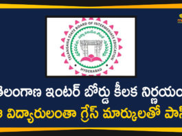 Grace marks ruled out for Inter students, Grace Marks to Students who are Not Attended to the Exams, Inter Board Decides Give Grace Marks, telangana, Telangana Inter Board, Telangana Inter Board Decides Give Grace Marks to Students, Telangana Inter Board Latest News, TS Inter, TS Inter 2020