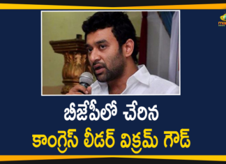 Congress Leader Mukesh Goud Son Vikram Goud, Congress Leader Vikram Goud, Congress Leader Vikram Goud Joins BJP, Congress Leader Vikram Goud Joins In BJP, GHMC, GHMC Elections, GHMC Elections 2020, GHMC Elections News, GHMC Elections Updates, Mango News, Mukesh Goud son Vikram Goud, Mukesh Goud son Vikram Goud join BJP, Vikram Goud Joins BJP