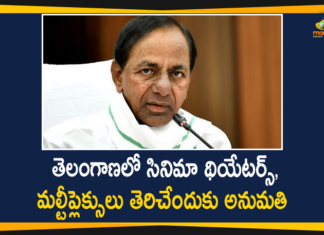Cinema Theatres reopen, Cinema Theatres reopen in telangana, CM KCR, CM KCR Released TRS Manifesto, GHMC Elections, Greater Hyderabad Municipal Corporation, Mango News, Reopen Cinema Theatres and Multiplexes, Telangana Gives Permission to Reopen Cinema Theatres, Telangana Govt, Telangana Govt Gives Permission to Reopen Cinema Theatres, Telugu Film Industry, TRS Manifesto For GHMC Elections