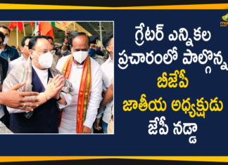 BJP GHMC Campaign, BJP GHMC Elections Campaign, BJP National President, BJP National President JP Nadda, BJP National President JP Nadda Campaigns In Hyderabad, GHMC, GHMC Elections, GHMC Elections 2020, GHMC Elections Latest News, GHMC Elections News, GHMC Elections Updates, JP Nadda, JP Nadda Campaigns In Hyderabad, Mango News