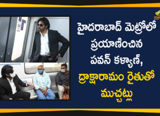 Janasena Chief Pawan Kalyan Traveled In Hyderabad Metro Today,Mango News Telugu,Pawan Kalyan,Power Star Pawan Kalyan,Powerstar Pawan Kalyan, Power Star Pawan Kalyan takes Metro ride in Hyderabad,Janasena Cheif Pawan Kalyan Travelled From Madhapur To Miyapur In Hyderabad Metro Train,Vakeel Saab Shooting,Vakeel Saab,Vakeel Saab Movie,Vakeel Saab Telugu Movie,Vakeel Saab Movie Shooting Updates,Vakeel Saab Telugu Movie Shooting Latest News
