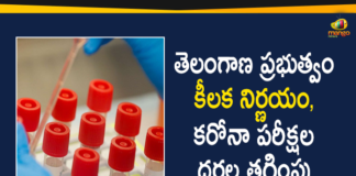 Telangana Government Reduced RT PCR Corona Testing Rates in Private Labs