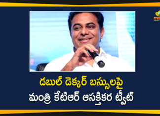 Chances To Introduce Double Decker Buses Again, Double Decker Buses, Double Decker Buses in Hyderabad, KTR Responds over Double Decker Buses in Hyderabad, Minister KTR, Minister KTR Responds over Double Decker Buses, Telangana Double Decker Buses, Telangana News, Telangana Political News