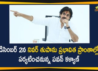 Janasena Chief Pawan Kalyan to Tour Nivar Cyclone Affected Areas on December 2