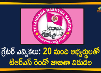 CM KCR GHMC Elections, GHMC Elections, GHMC Elections 2020, GHMC Elections Latest News, GHMC Elections News, GHMC Elections Updates, Greater Hyderabad Municipal Corporation, Mango News Telugu, telangana, Telangana Municipal Elections, TRS Party, TRS Party Releases Second List, TRS Party Releases Second List with 20 Candidates