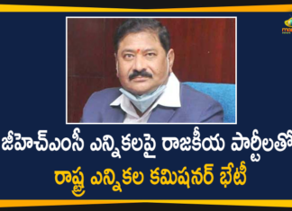 Telangana SEC Parthasaradhi Held Meeting with Political Parties over GHMC Elections