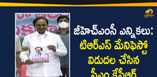 CM KCR, CM KCR Released TRS Manifesto, CM KCR Released TRS Manifesto For GHMC Elections, GHMC Elections, GHMC Elections 2020, GHMC Elections Latest News, GHMC Elections News, GHMC Elections Updates, GHMC Nominations, Greater Hyderabad Municipal Corporation, KCR Release Manifesto For GHMC Elections 2020, Mango News, TRS Manifesto For GHMC Elections