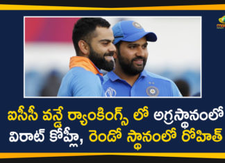 ICC ODI Batting Rankings: Virat Kohli,Rohit Sharma Occupy Top Two Spots,ICC Batting Rankings,Virat Kohli Ends 2020 As As Top-Ranked ODI Batsman,Rohit Sharma Retains No 2 Spot,ICC ODI Batting Rankings,ICC ODI Rankings,Virat Kohli,Rohit Sharma,ICC Rankings,Mango News,Mango News Telugu,Virat Kohli And Rohit Sharma Occupy Top Two Spots,Virat Kohli And Rohit Sharma Top Tow Spots,Virat Kohli And Rohit Sharma End 2020 As Top Two ODI Batsmen,Virat Kohli,Rohit Sharma,Virat Kohli Stays On Top Of ICC ODI Ranking For Batsmen,Virat Kohli And Rohit Sharma Occupy Top Two Spots,ICC ODI,ICC,ICC ODI Ranking List