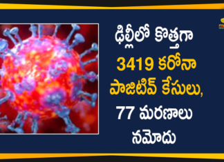 Delhi Reports 3419 New COVID-19 Cases and 77 Deaths Today,Delhi, Delhi Corona Cases, Delhi Coronavirus Cases, Delhi Coronavirus Cases Live Update, Delhi Coronavirus Deaths, Delhi Coronavirus News, Delhi Coronavirus Update Today, Delhi COVID-19 Updates, Delhi Covid Cases Today, Delhi COVID-19 Cases,Delhi Covid-19 Latest Reports,Delhi New COVID-19 Cases,Mango News,Mango News Telugu,Delhi Reports 3419 New COVID-19 Cases,Delhi COVID-19 Deaths Reports,Delhi COVID-19 Todays Update