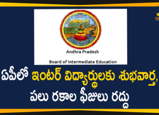 AP Inter Board Waived Off Some Fees for Students Keeping in View of the Covid-19 Pandemic,AP Board Of Intermediate Waived Off Some Fee To Students Amid Of Coronavirus Pandemic,AP Intermediate Board,AP Inter Student,AP Inter Fees Cancelled,AP Inter Fees Cancel,AP Inter Fee Waive,Intermediate Board Waives Fees For Some Categories,AP Inter Fees Cancel,AP Inter Board,Inter Board,Andhra Pradesh,Andhra Pradesh Inter Board,AP Inter Board Latest News,AP Inter Board News,Mango News,Mango News Telugu,Covid-19,Covid-19 Pandemic,AP Inter Board Waived Off Some Fees for Students,Andhra Pradesh Inter Board Waived Off Some Fees for Students,Coronavirus Pandemic