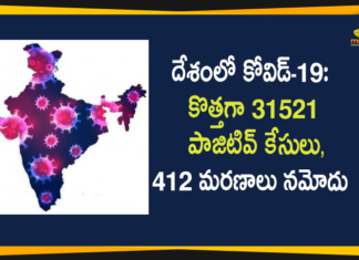 India Covid-19 Updates : 31521 Positive Cases and 412 Deaths Reported in Last 24 Hours,Coronavirus Cases In India, Coronavirus In India,Coronavirus India Live Updates, Coronavirus Live Updates, Coronavirus Positive Cases List, COVID 19 Deaths, COVID-19, COVID-19 Cases in India,COVID-19 Daily Bulletin,Covid-19 In India,Covid-19 Latest Updates, COVID-19 New Live Updates,Covid-19 Positive Cases,India Coronavirus,India COVID 19,India Covid-19 Deaths Report, India Covid-19 Latest Reports,India COVID-19 Reports,India Covid-19 Updates,India New COVID 19 Cases,Mango News,Mango News Telugu,India Covid-19 31521 Positive Cases