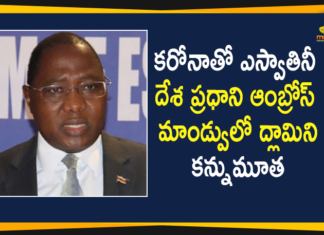 Eswatini Prime Minister Ambrose Dlamini Died Due To COVID-19,Eswatini,Prime Minister,Ambrose Dlamini,Covid,Death,Positive,Eswatini PM Ambrose Dlamini,Eswatini,Kingdom Of Eswatini,Latest News In South Africa,Breaking News In South Africa,Prime Minister Ambrose Dlamini Dies Aged 52,Ambrose Dlamini Eswatini Latest News,PM Dies After Testing Positive For Covid-19,Eswatini Prime Minister Died,Eswatini Prime Minister Ambrose Dlamini Passes Away Due To COVID-19,Eswatini Prime Minister Ambrose Dlamini Is No More,Mango News,Mango News Telugu,Eswatini PM Ambrose Dlamini Died Due To Coronavirus,Eswatini Prime Minister Ambrose Dlamini Dies