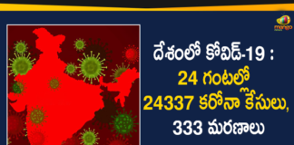 India Records 24337 New Covid-19 Cases and 333 Deaths in Last 24 Hours,Coronavirus Cases In India, Coronavirus In India,Coronavirus India Live Updates, Coronavirus Live Updates, Coronavirus Positive Cases List, COVID 19 Deaths, COVID-19, COVID-19 Cases in India,COVID-19 Daily Bulletin,Covid-19 In India,Covid-19 Latest Updates, COVID-19 New Live Updates,Covid-19 Positive Cases,India Coronavirus,India COVID 19,India Covid-19 Deaths Report, India Covid-19 Latest Reports,India COVID-19 Reports,India Covid-19 Updates,India New COVID 19 Cases,Mango News,Mango News Telugu,India Covid-19 24337 Positive Cases,India Records 24337 New Covid-19 Cases